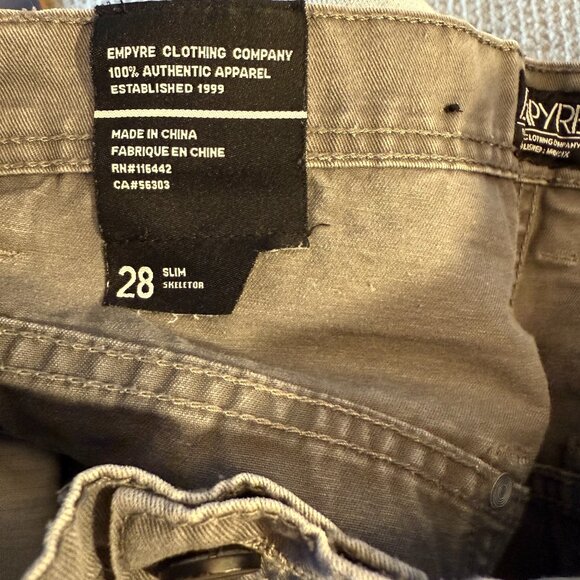 Empyre Slim Sraight Kahki Pant Sz. 28W - Picture 4 of 5